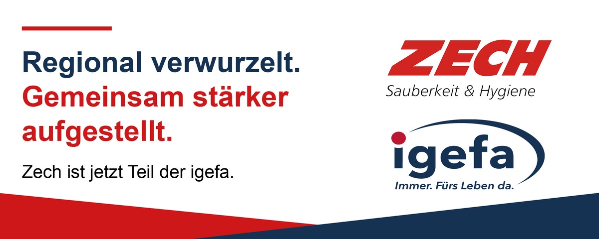 Regional verwurzelt. Gemeinsam stärker aufgestellt. Zech ist jetzt Teil der igefa.